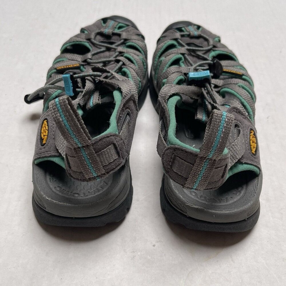 Keen Whisper Fisherman Sandals Womens 6.5 Grey Teal Strappy Vacation Casual - Picture 2 of 7